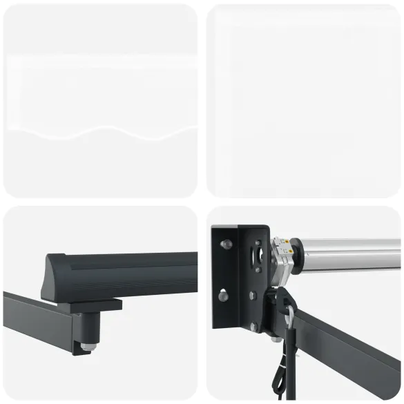 Marchiză Retractabilă Automată Albă 3x2.5m - Umbră Exterior