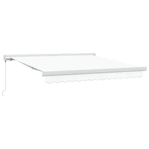 Marchiză Manuală Retractabilă Alb 300x250 cm - Material 2