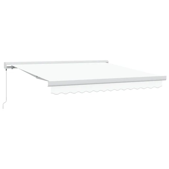 Marchiză Manuală Retractabilă Alb 300x250 cm - Material