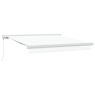 Marchiză Manuală Retractabilă Alb 300x250 cm - Material
