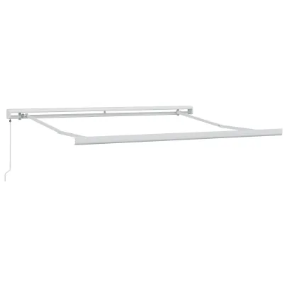 Marchiză Manuală Retractabilă Alb 300x250 cm - Material