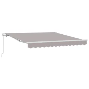 Marchiză Retractabilă Manuală Gri 300x250 cm | vidaXL 2