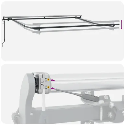 Marchiză Automată Retractabilă Gri 300x250 cm | vidaXL