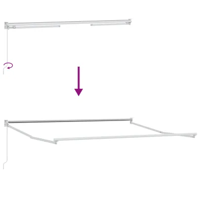 Marchiză Manuală Retractabilă Gri 3x2.5 m - Material Schimb