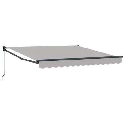 Marchiză Retractabilă Manuală Gri 300x250 cm - Material Umbră