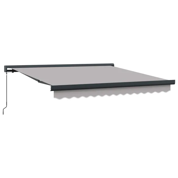Marchiză Retractabilă Manuală 300x250 cm Gri Deschis