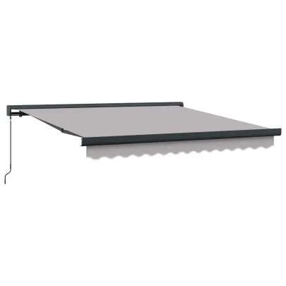 Marchiză Retractabilă Manuală 300x250 cm Gri Deschis