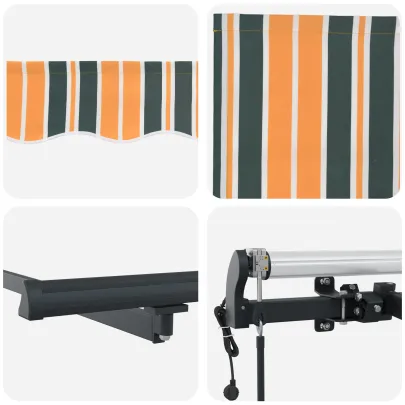 Marchiză Automată Verde-Galben 300x250 cm - Umbră Perfectă