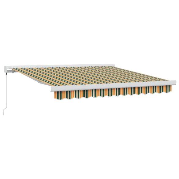 Marchiză Retractabilă Verde-Galben 300x250 cm - Material