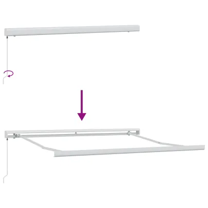 Marchiză Retractabilă Verde-Galben 300x250 cm - Material