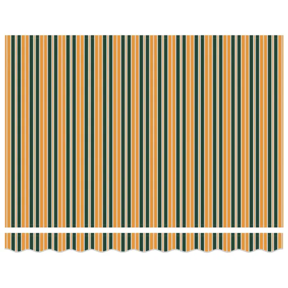 Marchiză Retractabilă Verde-Galben 300x250 cm - Umbră Balcon