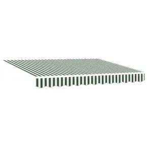 Marchiză Retractabilă Manuală cu LED Verde-Alb 300x250 cm 2