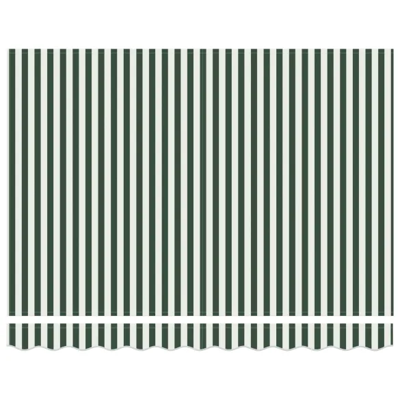 Marchiză Retractabilă Verde-Alb 300x250 cm - Material Umbră