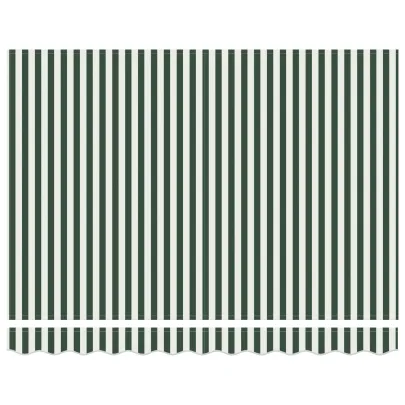 Marchiză Retractabilă Verde-Alb 300x250 cm - Material Umbră