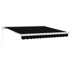 Marchiză Manuală Retractabilă 350x250 cm Negru - Protecție UV 2