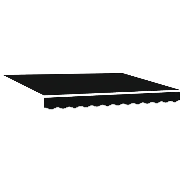 Marchiză Retractabilă Neagră 350x250 cm - Acrilic Rezistent