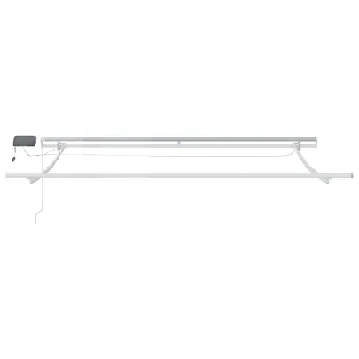 Marchiză Manuală Retractabilă cu LED 350x250 cm Alb