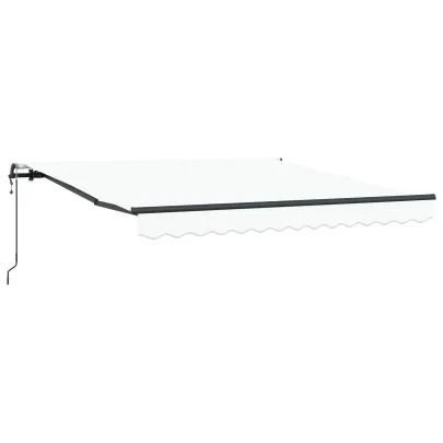 Marchiză Automată Retractabilă Albă 350x250 cm | vidaXL