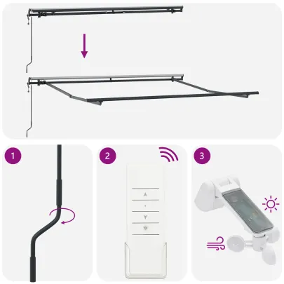 Marchiză Automată Retractabilă Albă 350x250 cm | vidaXL