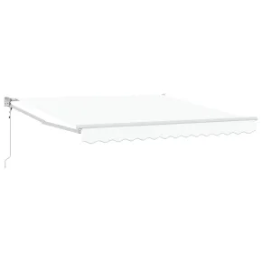 Marchiză Retractabilă Automată Albă 350x250 cm | vidaXL 2