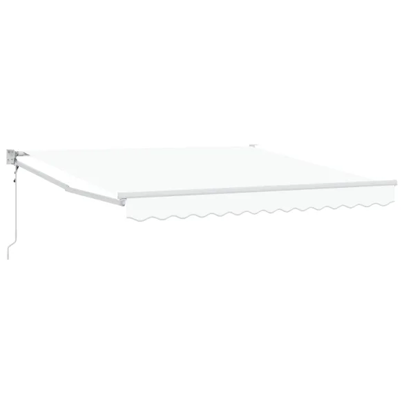 Marchiză Retractabilă Automată Albă 350x250 cm | vidaXL