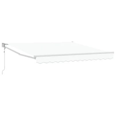 Marchiză Retractabilă Automată Albă 350x250 cm | vidaXL