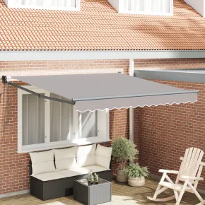 Marchiză Retractabilă Automată Gri 350x250 cm - Material Înlocuire
