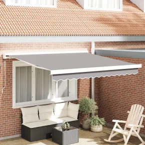 Marchiză Manuală Retractabilă Gri 350x250 cm - Cadru Înlocuire