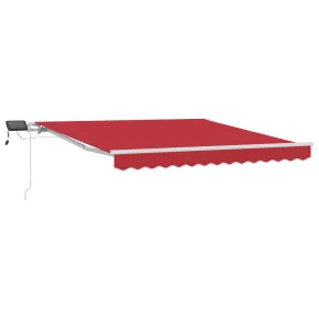 Marghiză Retractabilă Manuală cu LED Roșu 350x250 cm 2