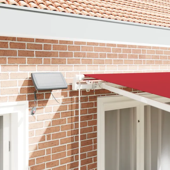 Marghiză Retractabilă Manuală cu LED Roșu 350x250 cm