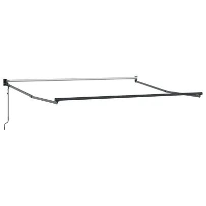 Material Marchiză Retractabilă 3.5x2.5 m - Verde-Galben | vidaXL