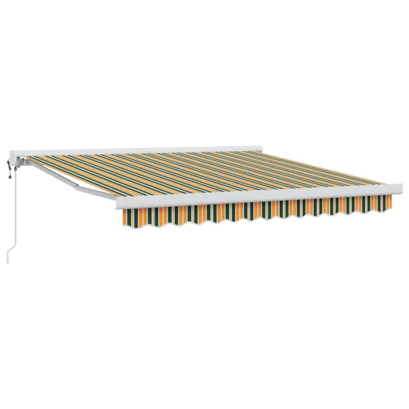 Material marchiză retractabilă verde-galben 350x250cm