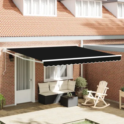 Marchiză Automată Retractabilă 400x300 cm Negru - Material Înlocuire