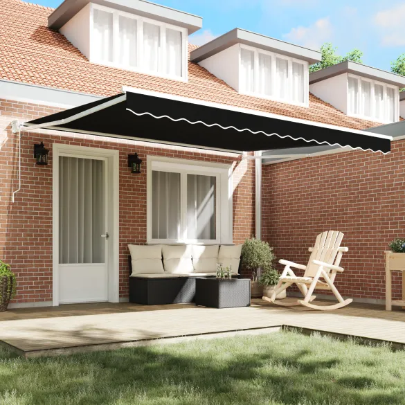 Marchiză Automată Retractabilă 400x300 cm Negru - Material Înlocuire