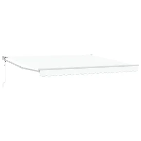 Markiză Automată Alb 400x300 cm - Material Poliester Exterior 2