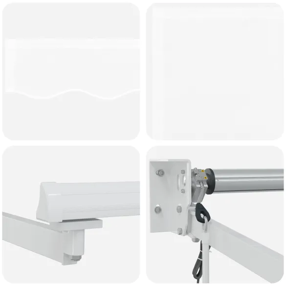 Markiză Automată Alb 400x300 cm - Material Poliester Exterior