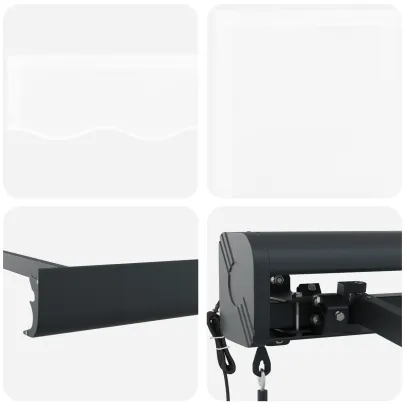 Marchiză Automată Albă 400x300 cm - Umbră Exterior