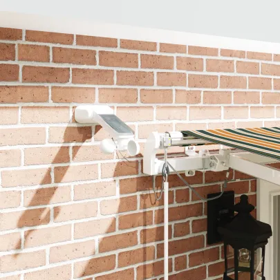 Marchiză Automată cu LED 400x300 cm - Material Verde | vidaXL