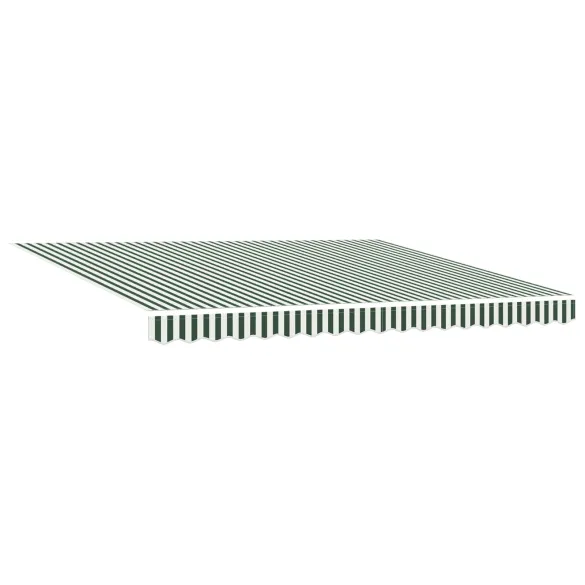 Marchiză Automată Retractabilă LED 400x300 cm Verde-Alb