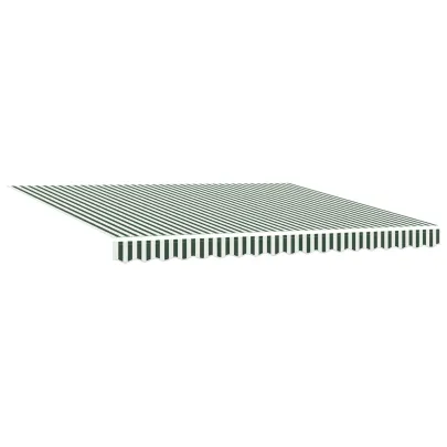 Marchiză Automată Retractabilă LED 400x300 cm Verde-Alb