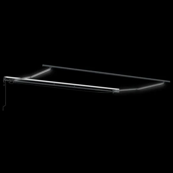 Marchiză Automată Retractabilă LED 400x300 cm Verde-Alb