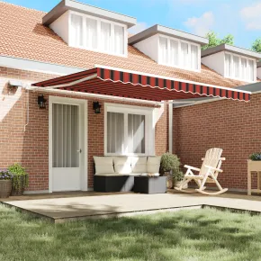 Marchiză Manuală Retractabilă cu LED pentru Exterior