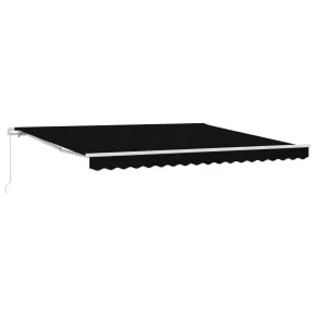 Material Marchiză Retractabilă 400x350 cm Negru | vidaXL 2