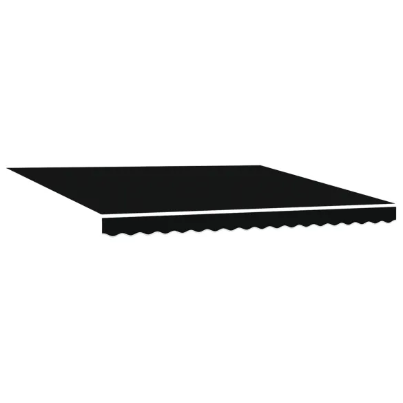 Material Marchiză Retractabilă 400x350 cm Negru | vidaXL