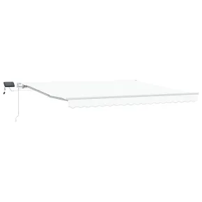 Marchiză manuală retractabilă cu LED pentru terasă 4x3.5m 2