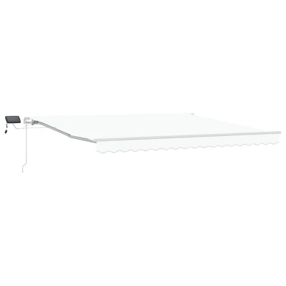 Marchiză manuală retractabilă cu LED pentru terasă 4x3.5m