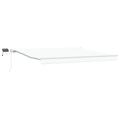 Marchiză manuală retractabilă cu LED pentru terasă 4x3.5m