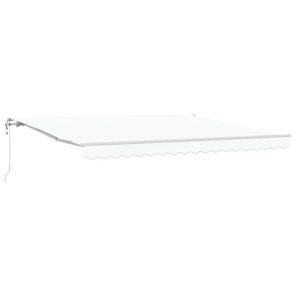 Marchiză Retractabilă Automată Albă 400x350 cm - vidaXL