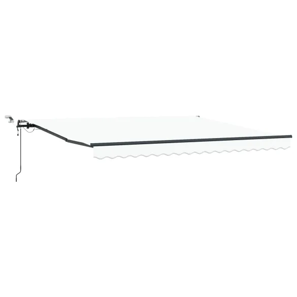 Marchiză Retractabilă Automată cu LED 400x350 cm Alb