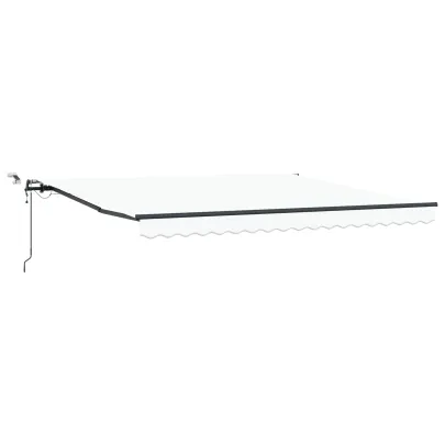Marchiză Retractabilă Automată cu LED 400x350 cm Alb